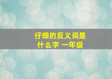 仔细的反义词是什么字 一年级